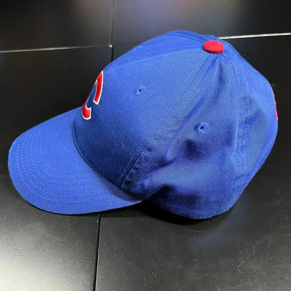 Vintage ANNCO‎ Chicago Cubs Blue SnapBack Hat Cap Preowned
